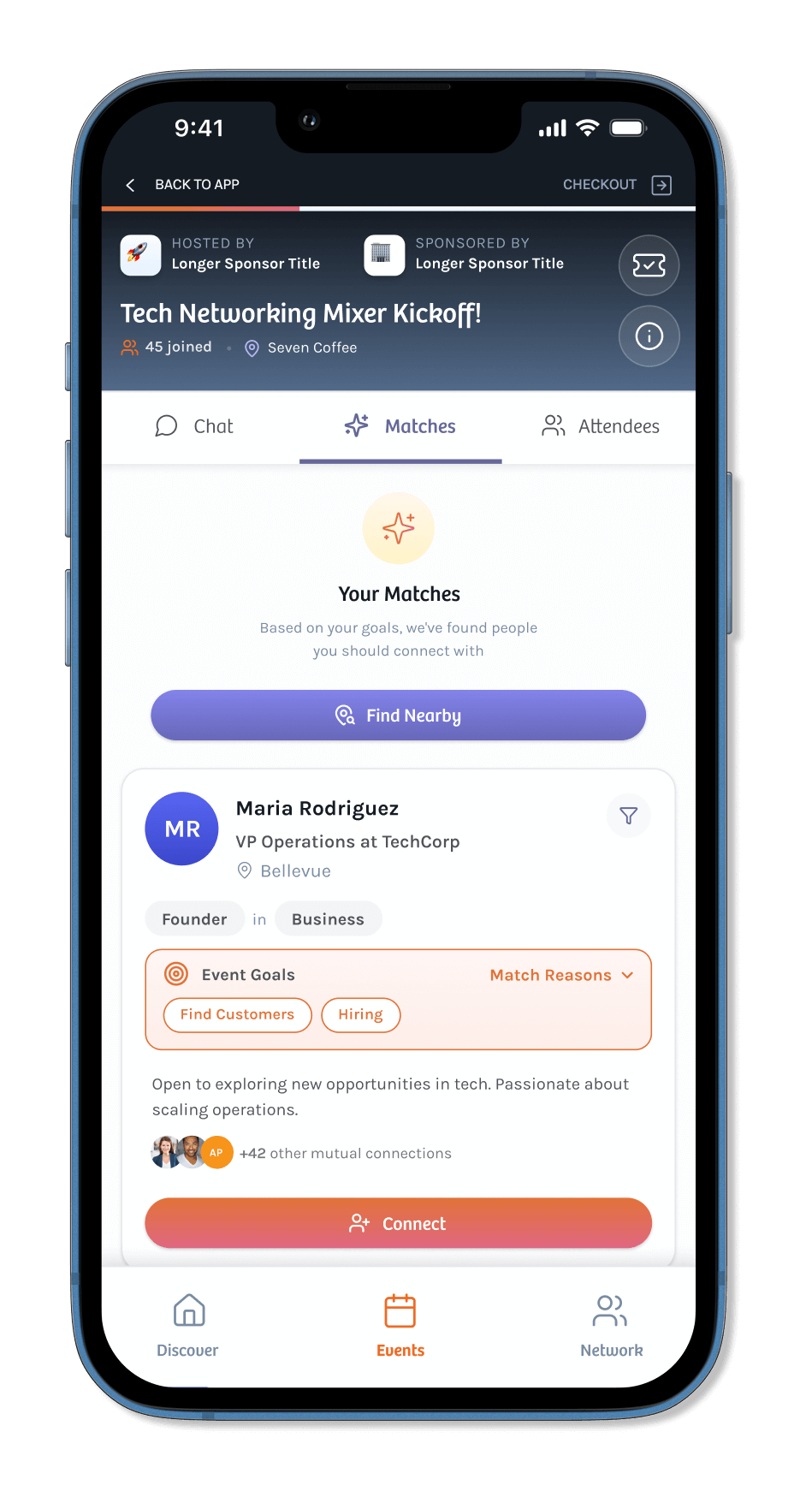 Attendee Networker Matching Showcase